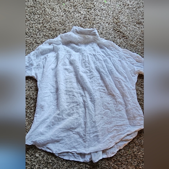 Love like summer Indian lightweight cotton button down shirt size M-L - Picture 6 of 7